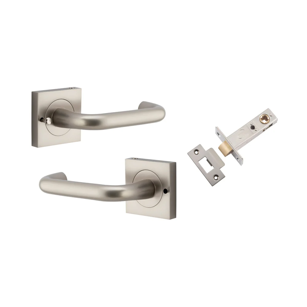Iver Oslo Door Lever on Square Rose Inbuilt Privacy Kit - Available in Various Finishes - Image 12