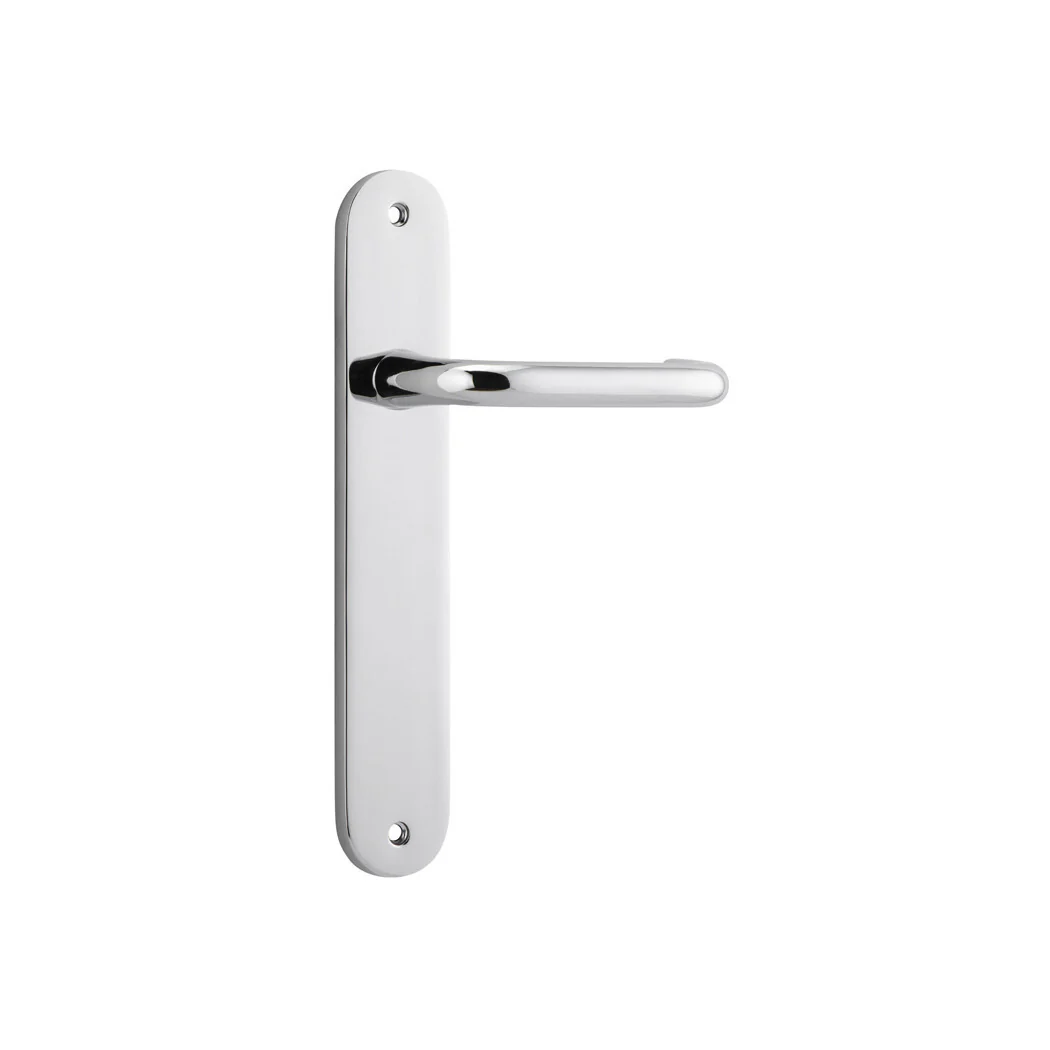 Iver Oslo Lever Door Handle on Oval Backplate Chrome Plated - Image 2