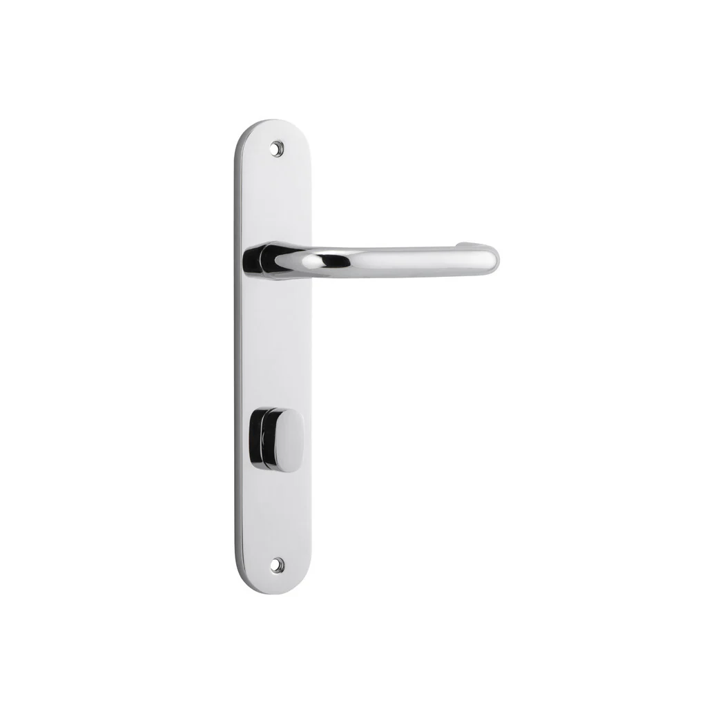 Iver Oslo Lever Door Handle on Oval Backplate Chrome Plated - Image 4