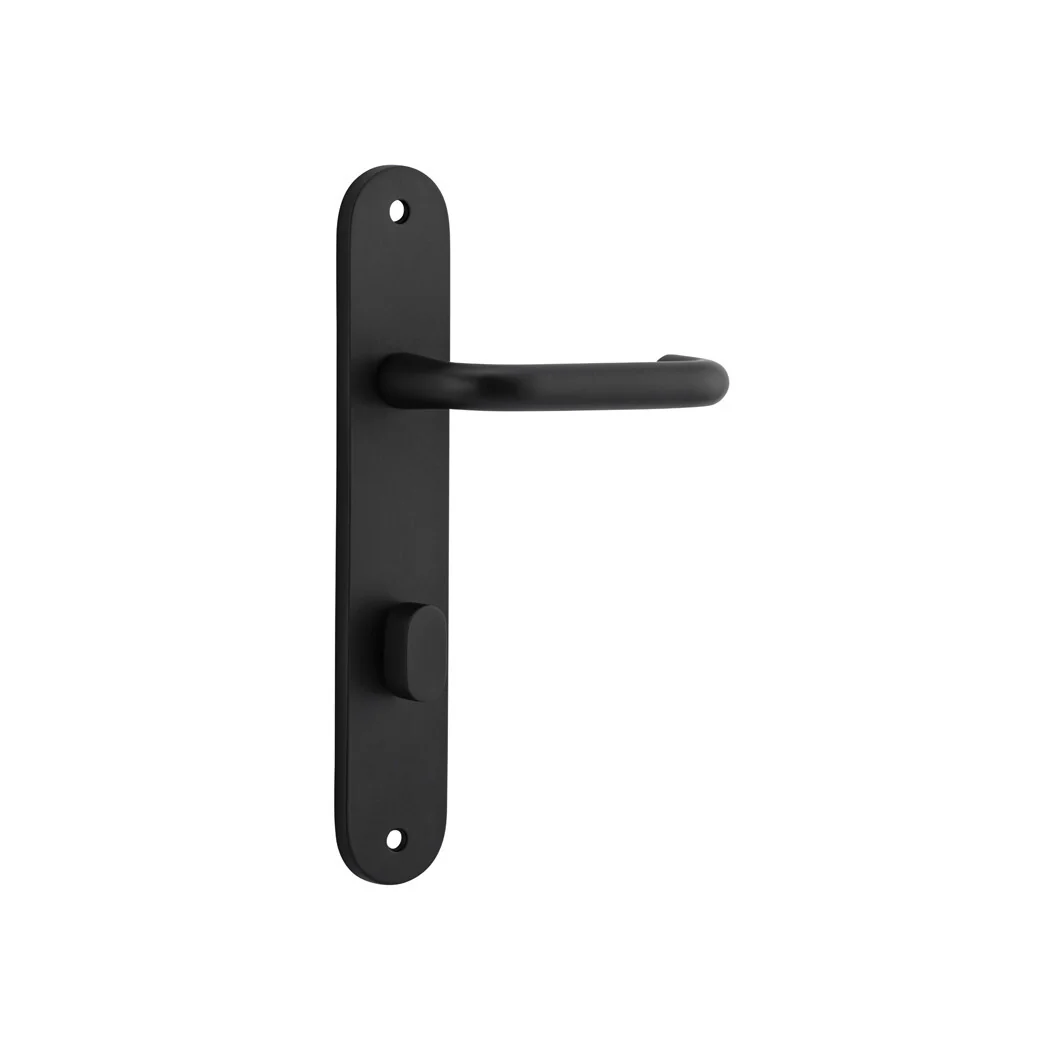 Iver Oslo Lever Door Handle on Oval Backplate Matt Black - Image 4