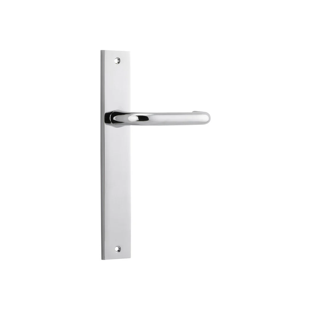 Iver Oslo Lever Door Handle on Rectangular Backplate Chrome Plated - Image 2