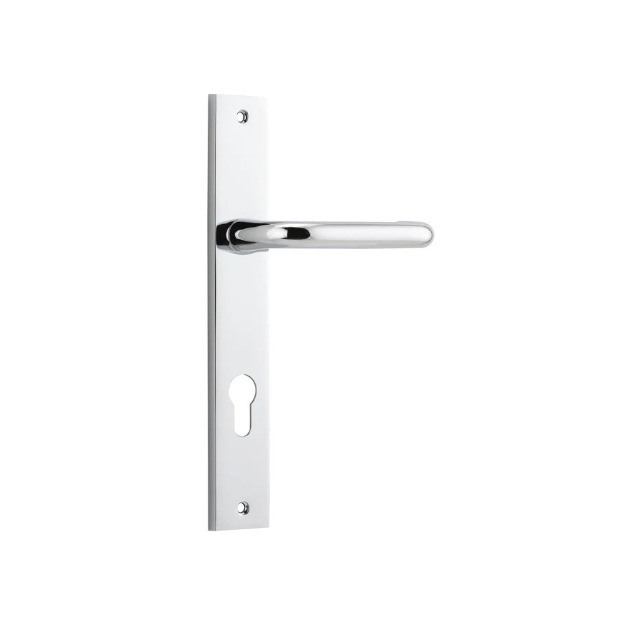 Iver Oslo Lever Door Handle on Rectangular Backplate Chrome Plated - Image 3