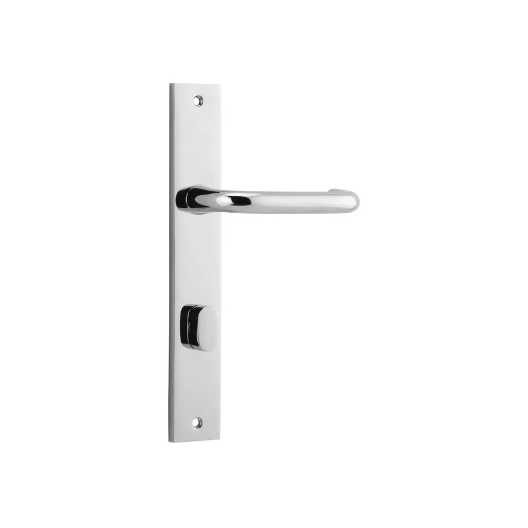 Iver Oslo Lever Door Handle on Rectangular Backplate Chrome Plated - Image 4