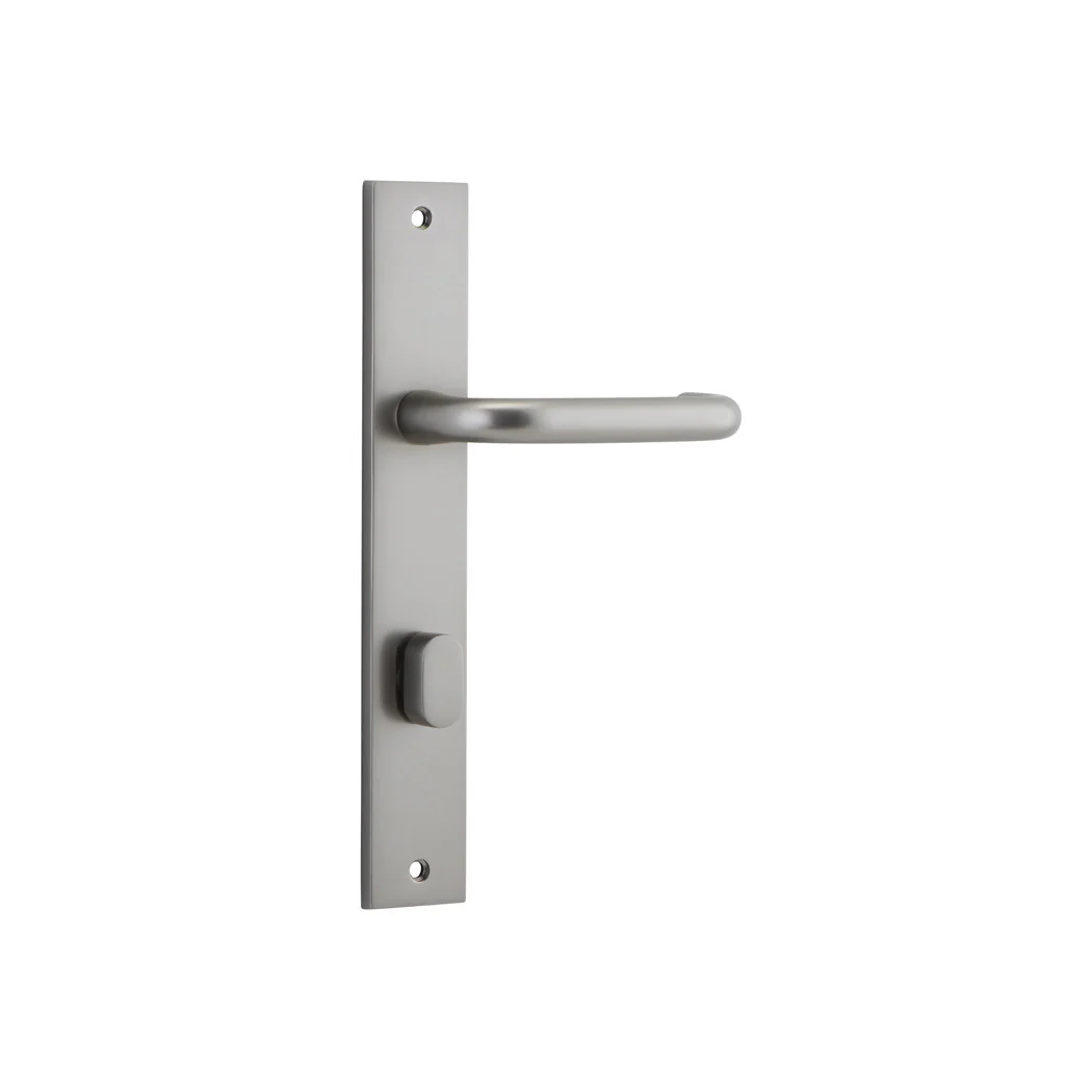 Iver Oslo Lever Door Handle on Rectangular Backplate Satin Nickel - Image 4