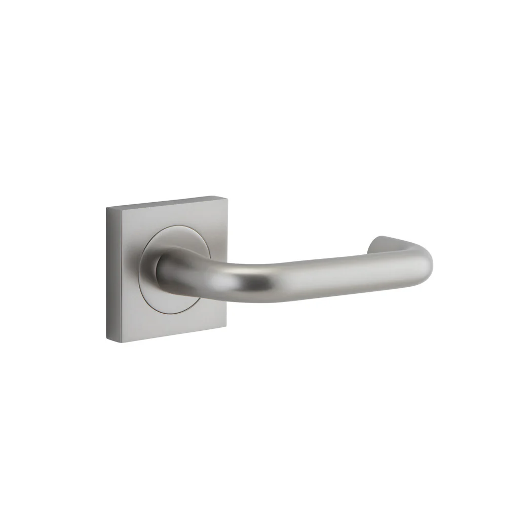 Iver Oslo Square Lever Door Handle on Rose Passage - Image 10