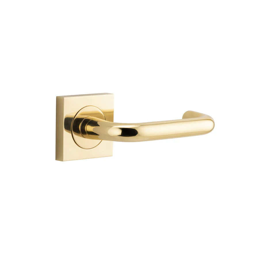 Iver Oslo Square Lever Door Handle on Rose Passage - Image 2