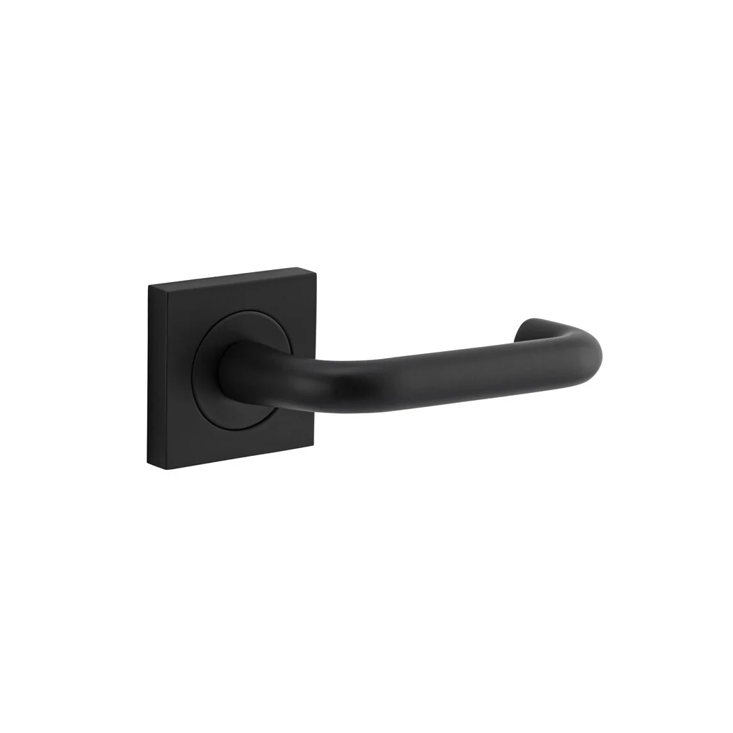 Iver Oslo Square Lever Door Handle on Rose Passage - Image 4