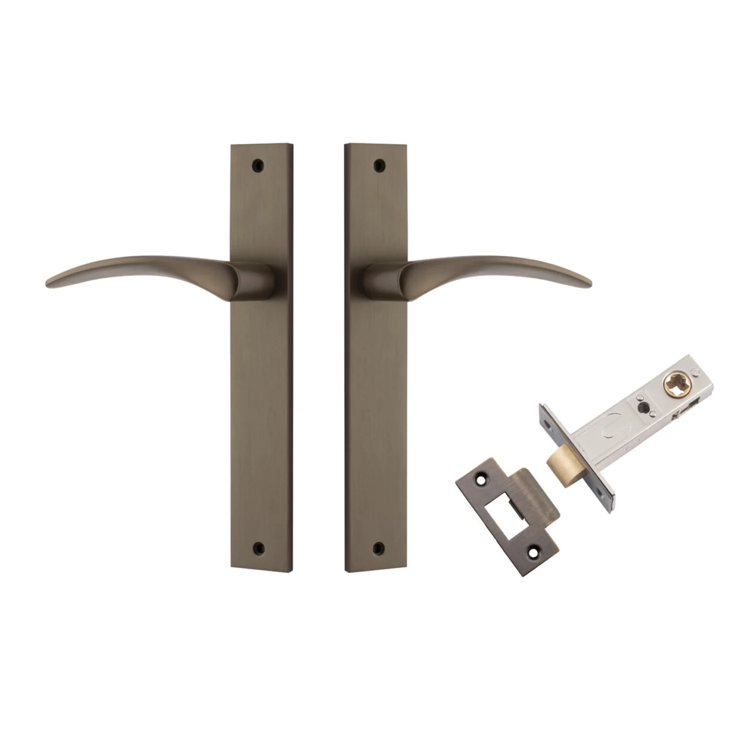 Iver Oxford Door Lever Handle on Rectangular Backplate Passage Kit - Available in Various Finishes - Image 8