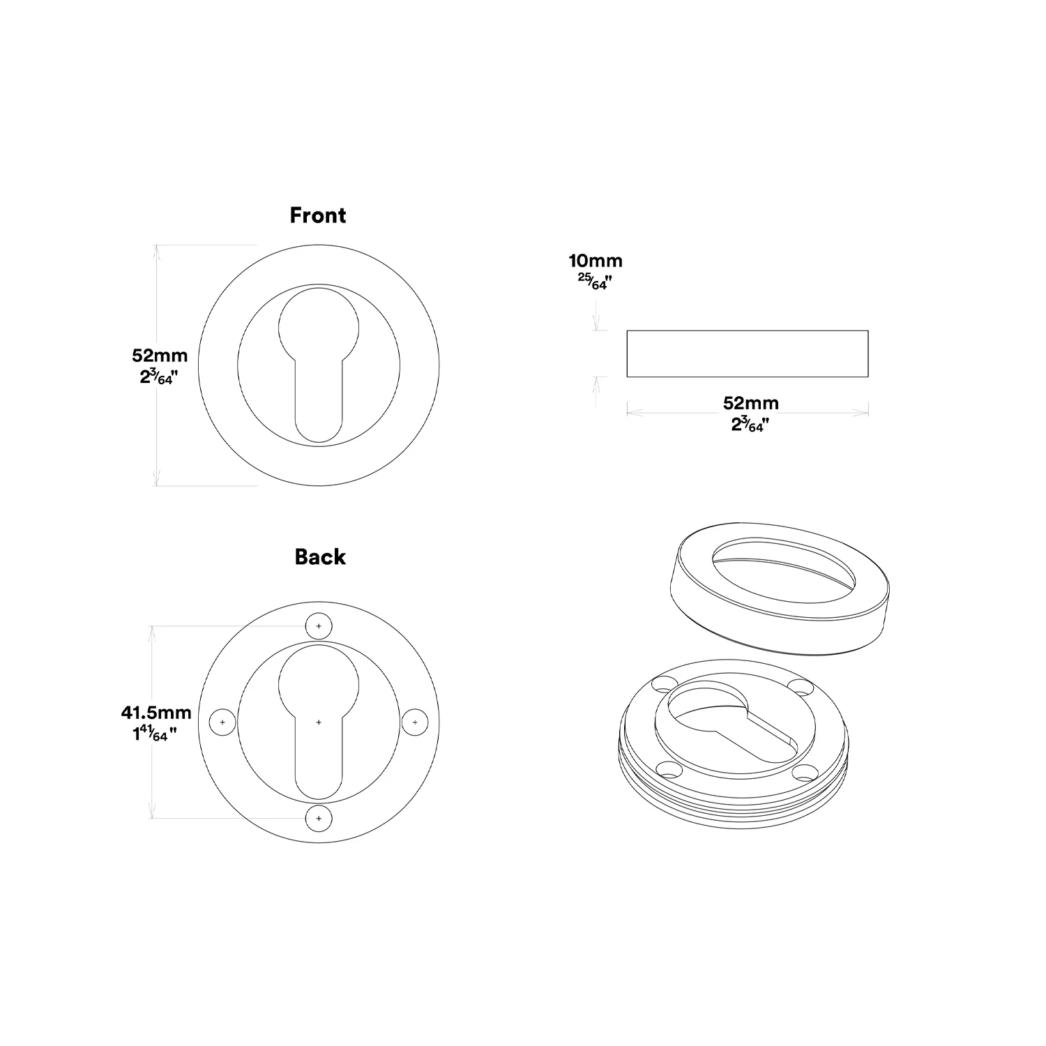 Iver Oxford Door Lever Handle on Round Rose Entrance Kit Key/Key - Available in Various Finishes - Image 5