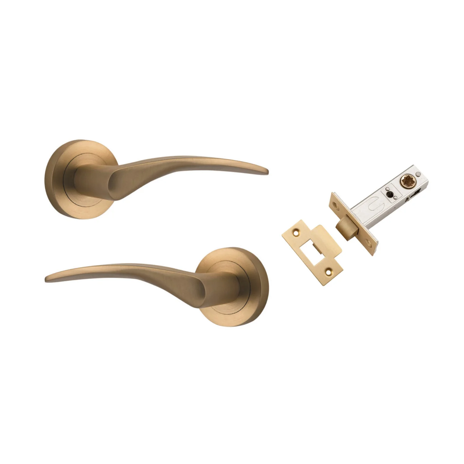 Iver Oxford Door Lever Handle on Round Rose Passage Kit - Available in Various Finishes - Image 5