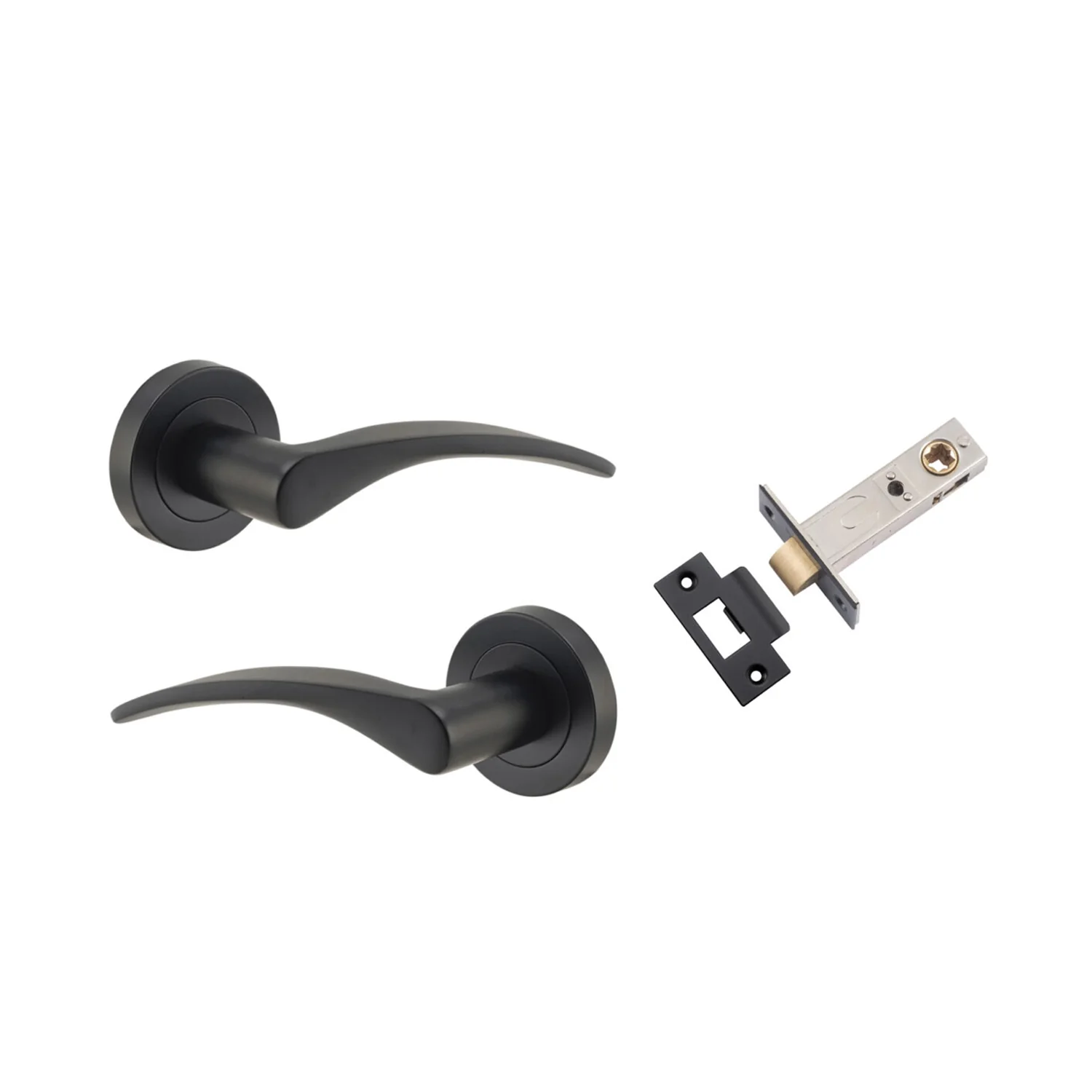 Iver Oxford Door Lever Handle on Round Rose Passage Kit - Available in Various Finishes - Image 6