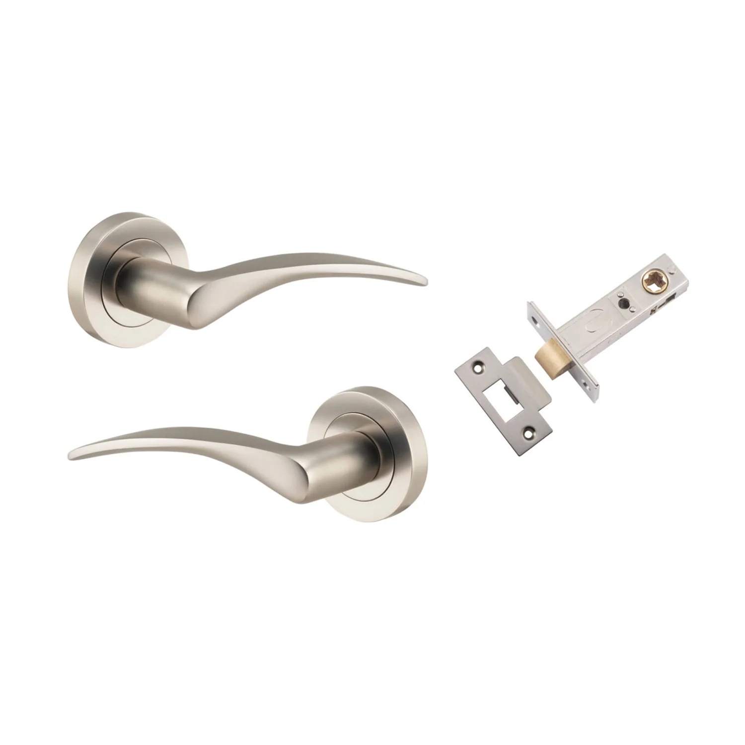 Iver Oxford Door Lever Handle on Round Rose Passage Kit - Available in Various Finishes - Image 7