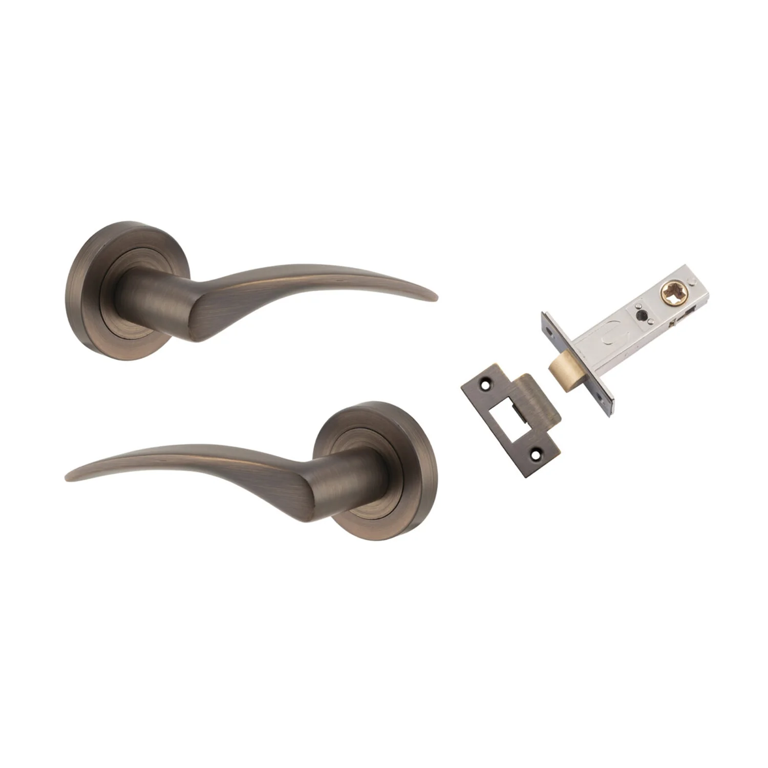 Iver Oxford Door Lever Handle on Round Rose Passage Kit - Available in Various Finishes - Image 8