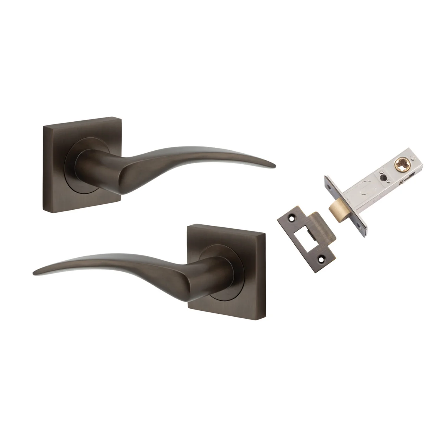Iver Oxford Door Lever Handle on Square Rose Passage Kit - Available in Various Finishes - Image 8