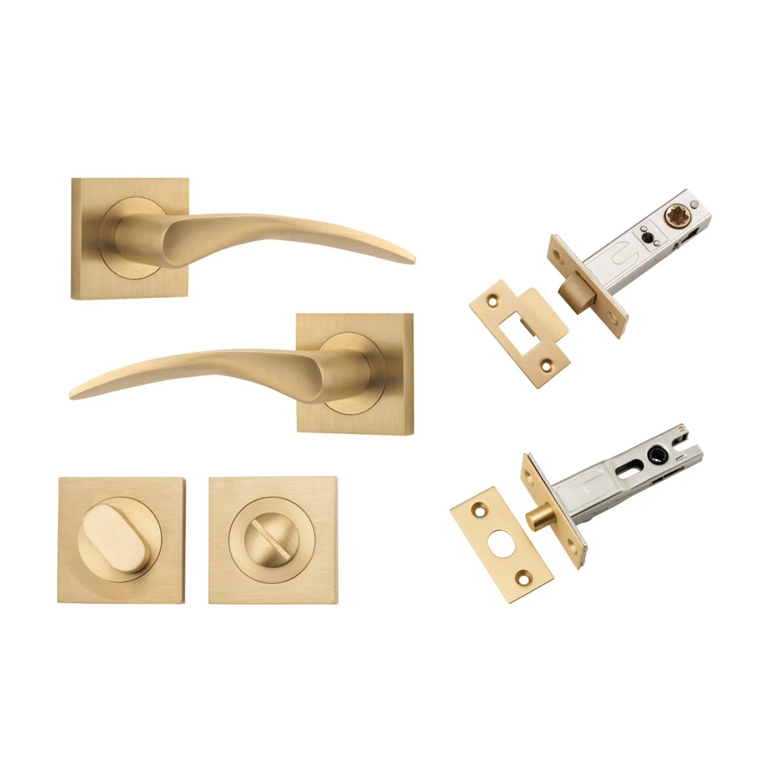 Iver Oxford Door Lever Handle on Square Rose Privacy Kit - Available in Various Finishes - Image 7