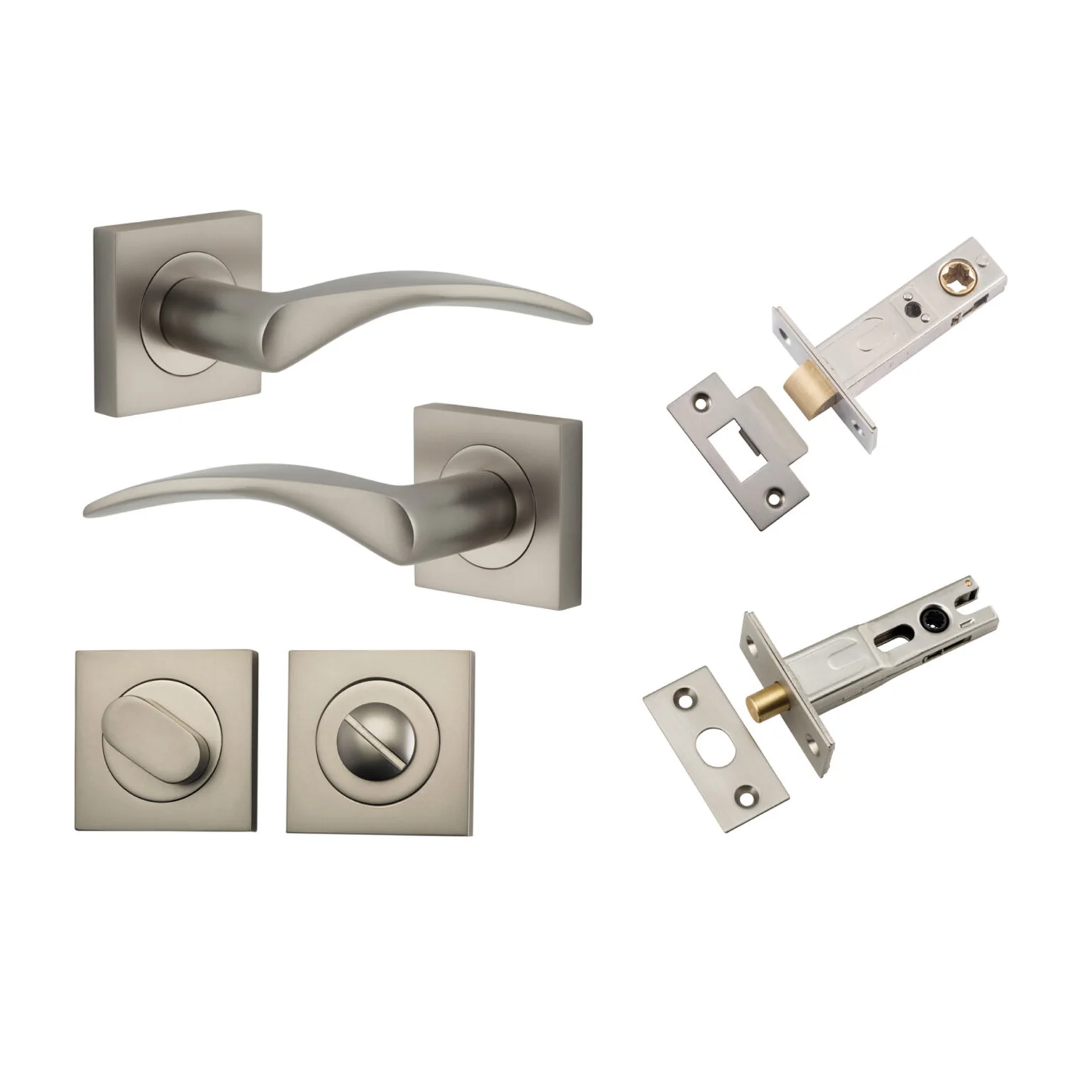 Iver Oxford Door Lever Handle on Square Rose Privacy Kit - Available in Various Finishes - Image 9