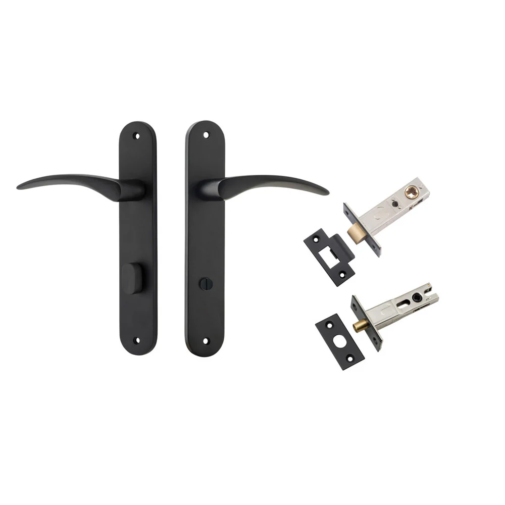 Iver Oxford Door Lever on Oval Backplate Privacy Kit with Turn - Available in Various Finishes - Image 7