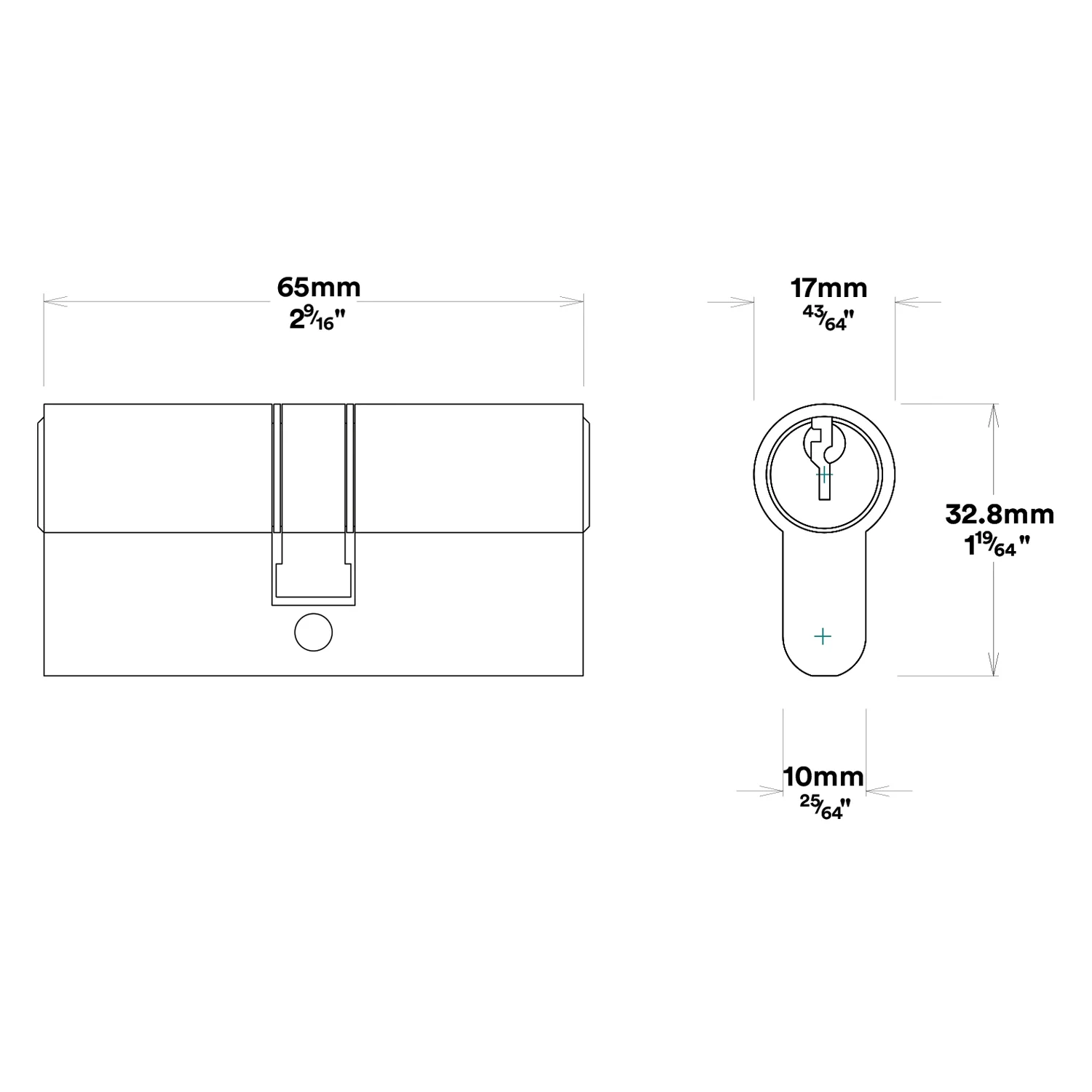 Iver Paddington Door Knob on Chamfered Backplate Entrance Kit Key/Key - Image 3