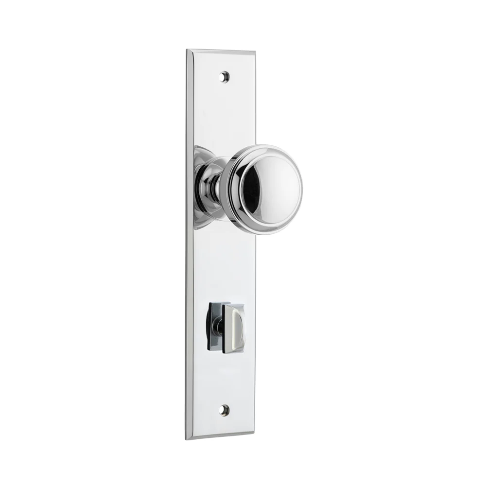 Iver Paddington Door Knob on Chamfered Backplate Polished Chrome - Image 4