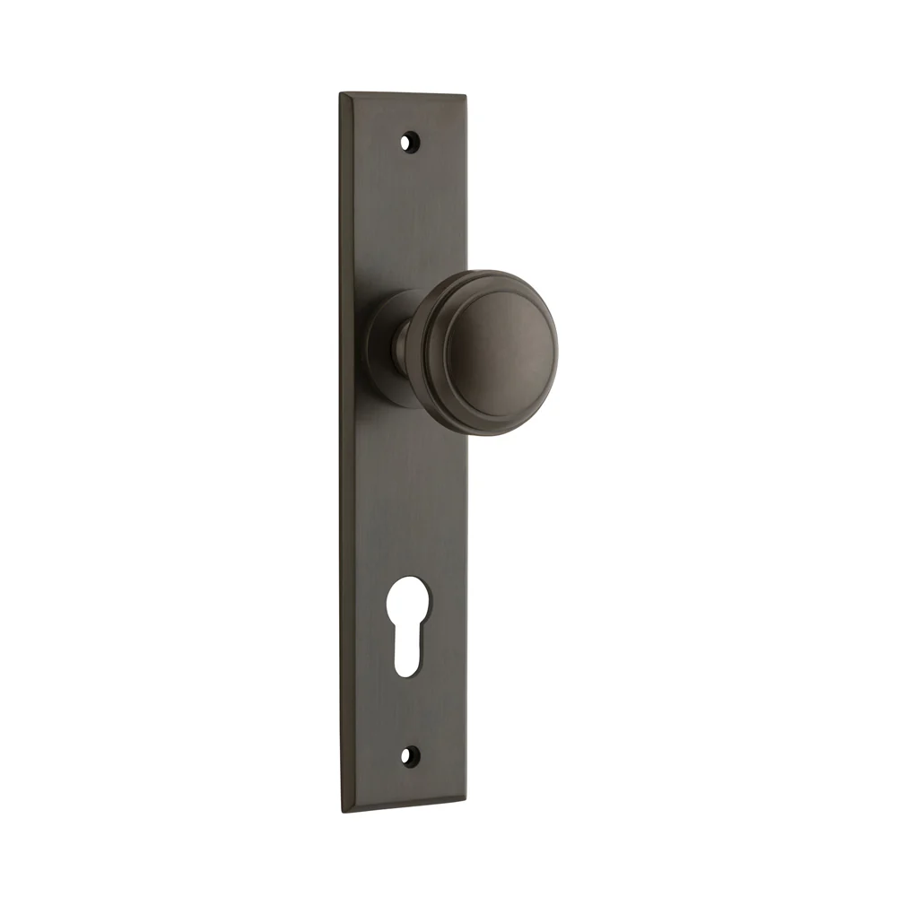 Iver Paddington Door Knob on Chamfered Backplate Signature Brass - Image 4