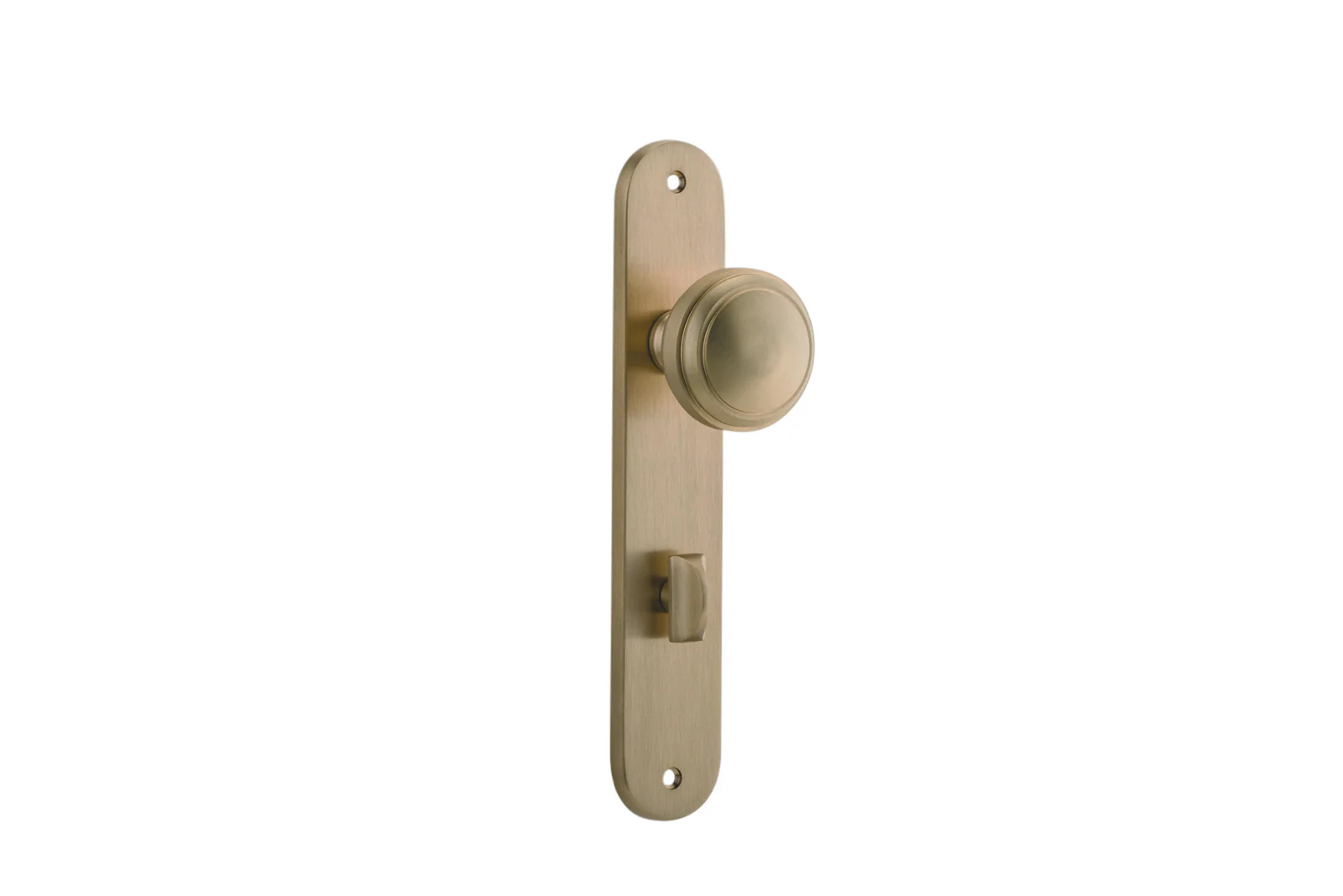Iver Paddington Door Knob on Oval Backplate Brushed Brass - Image 4