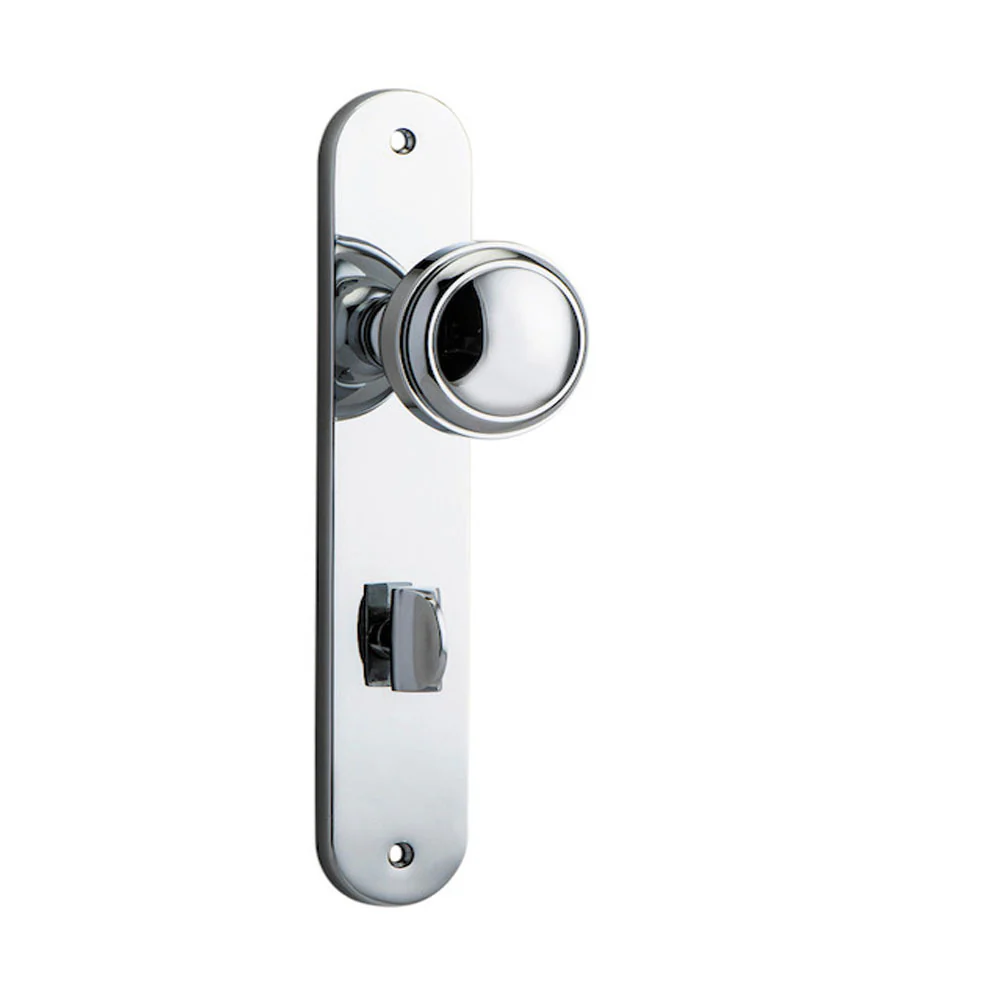 Iver Paddington Door Knob on Oval Backplate Chrome Plated - Image 4