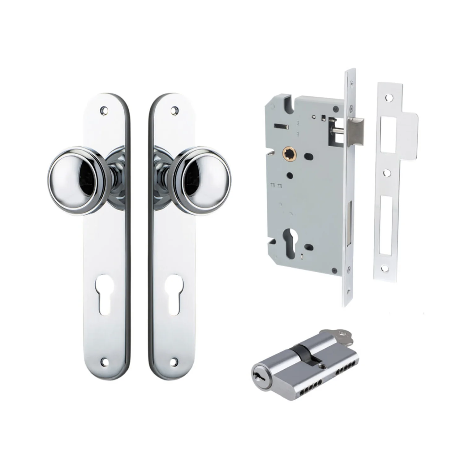 Iver Paddington Door Knob on Oval Backplate Entrance Kit Key/Key - Available in Various Finishes - Image 10