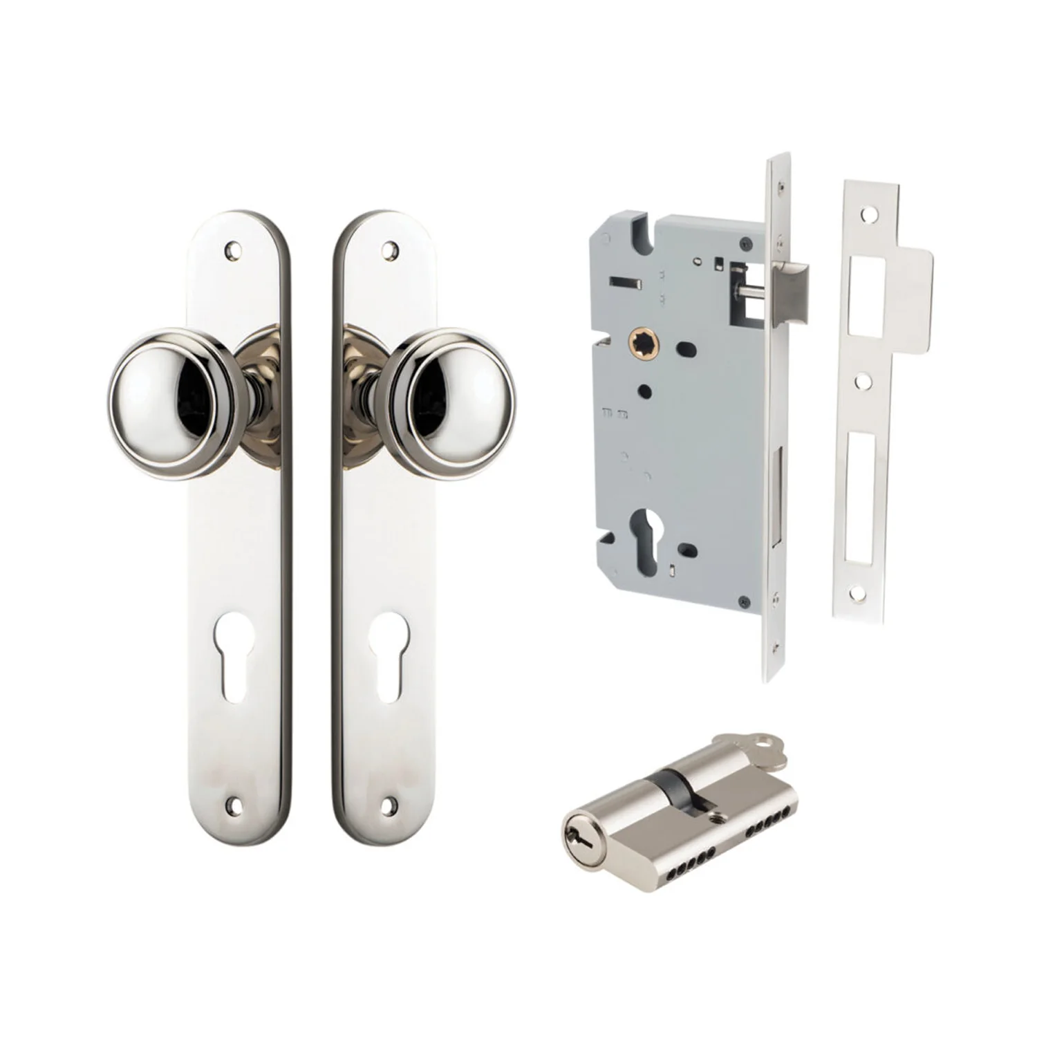 Iver Paddington Door Knob on Oval Backplate Entrance Kit Key/Key - Available in Various Finishes - Image 11