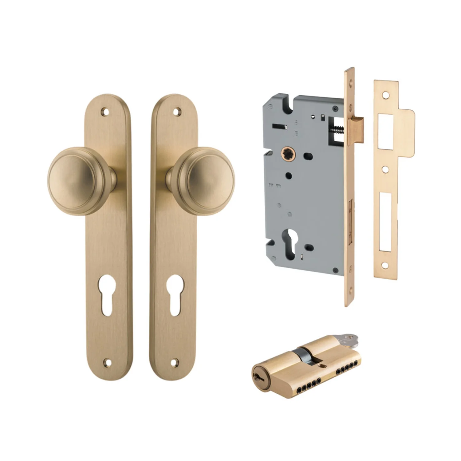 Iver Paddington Door Knob on Oval Backplate Entrance Kit Key/Key - Available in Various Finishes - Image 5