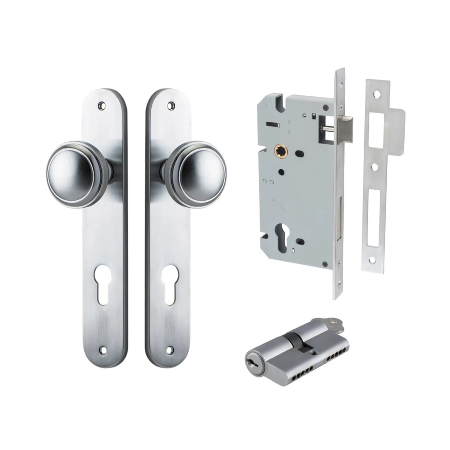 Iver Paddington Door Knob on Oval Backplate Entrance Kit Key/Key - Available in Various Finishes - Image 6