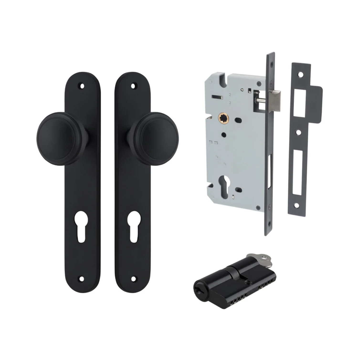 Iver Paddington Door Knob on Oval Backplate Entrance Kit Key/Key - Available in Various Finishes - Image 8