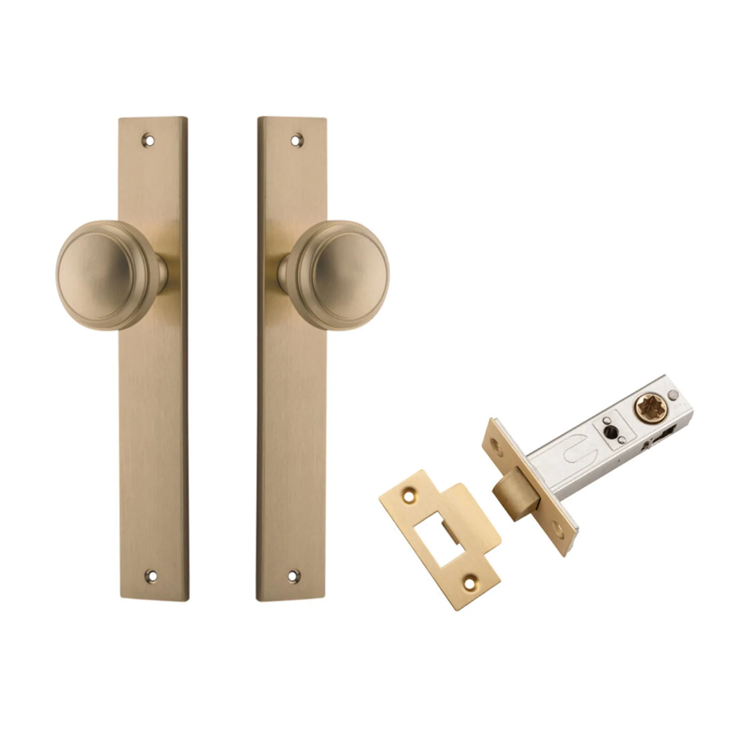 Iver Paddington Door Knob on Rectangular Backplate Passage Kit - Available in Various Finishes - Image 4