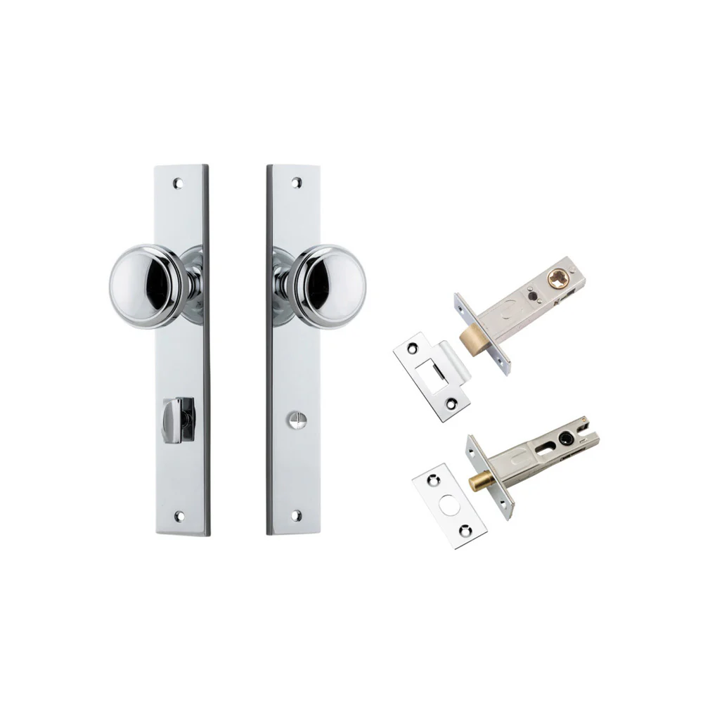 Iver Paddington Door Knob on Rectangular Backplate Privacy Kit with Turn - Image 11