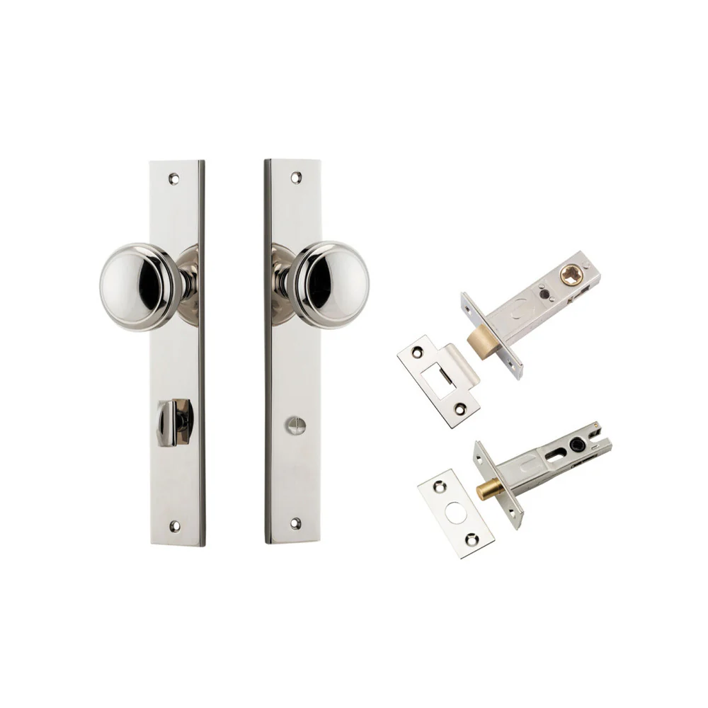 Iver Paddington Door Knob on Rectangular Backplate Privacy Kit with Turn - Image 12