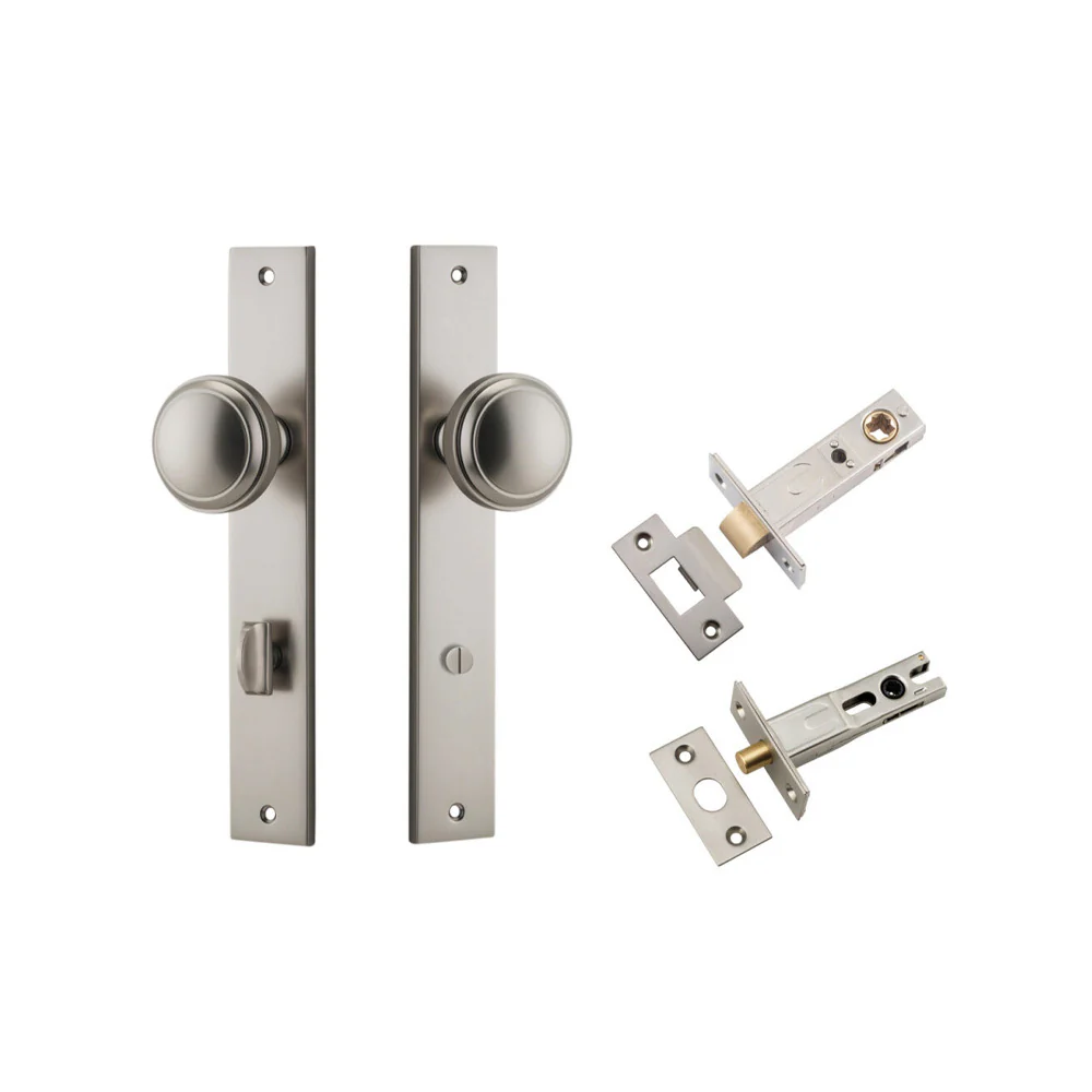 Iver Paddington Door Knob on Rectangular Backplate Privacy Kit with Turn - Image 13