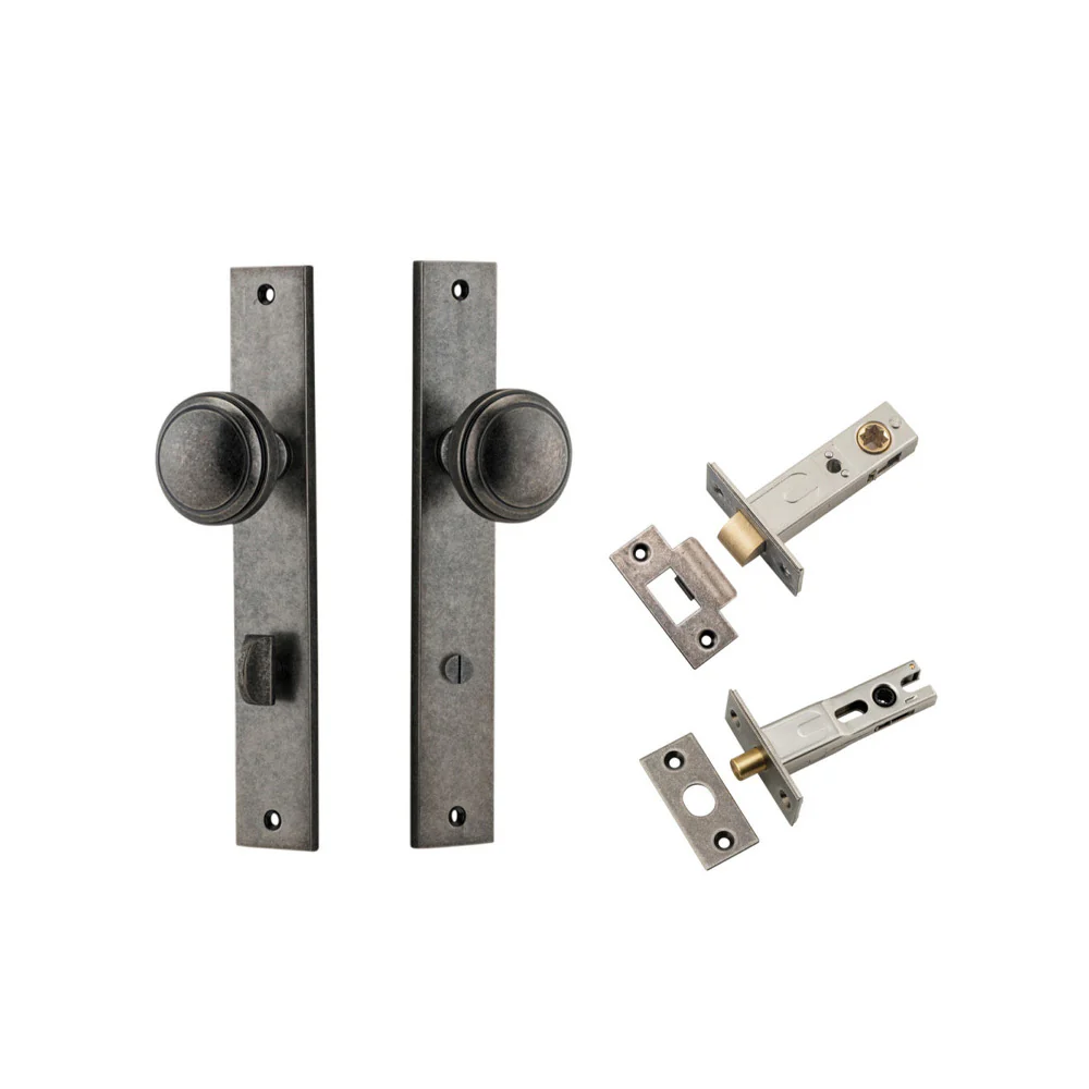 Iver Paddington Door Knob on Rectangular Backplate Privacy Kit with Turn - Image 8