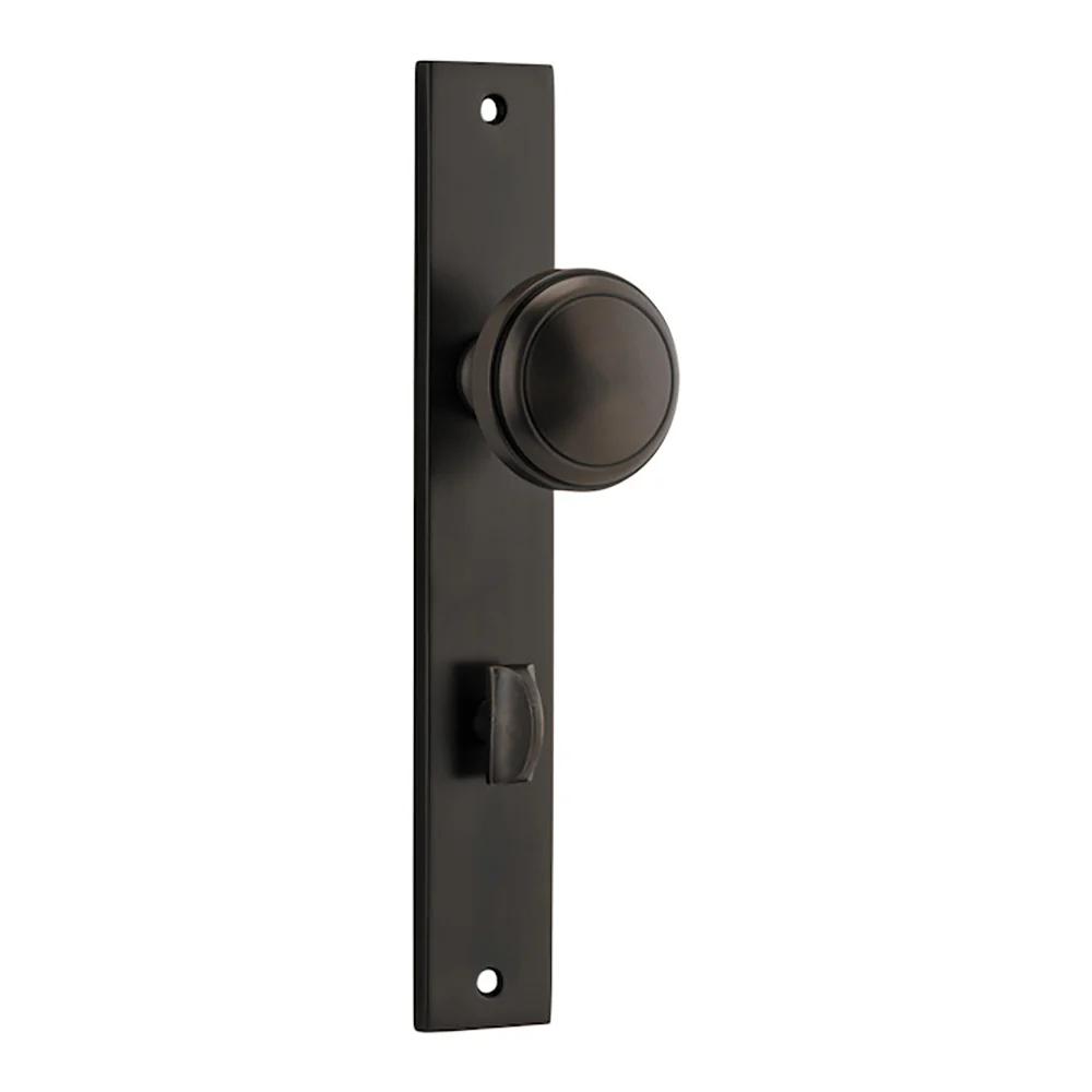 Iver Paddington Door Knob on Rectangular Backplate Signature Brass - Image 6