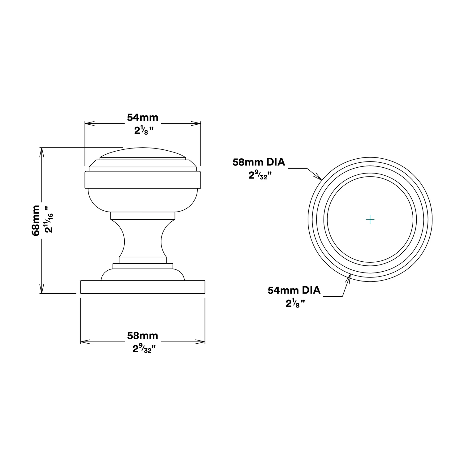 Iver Paddington Door Knob on Round Rose Entrance Kit Key/Thumb - Available in Various Finishes - Image 2