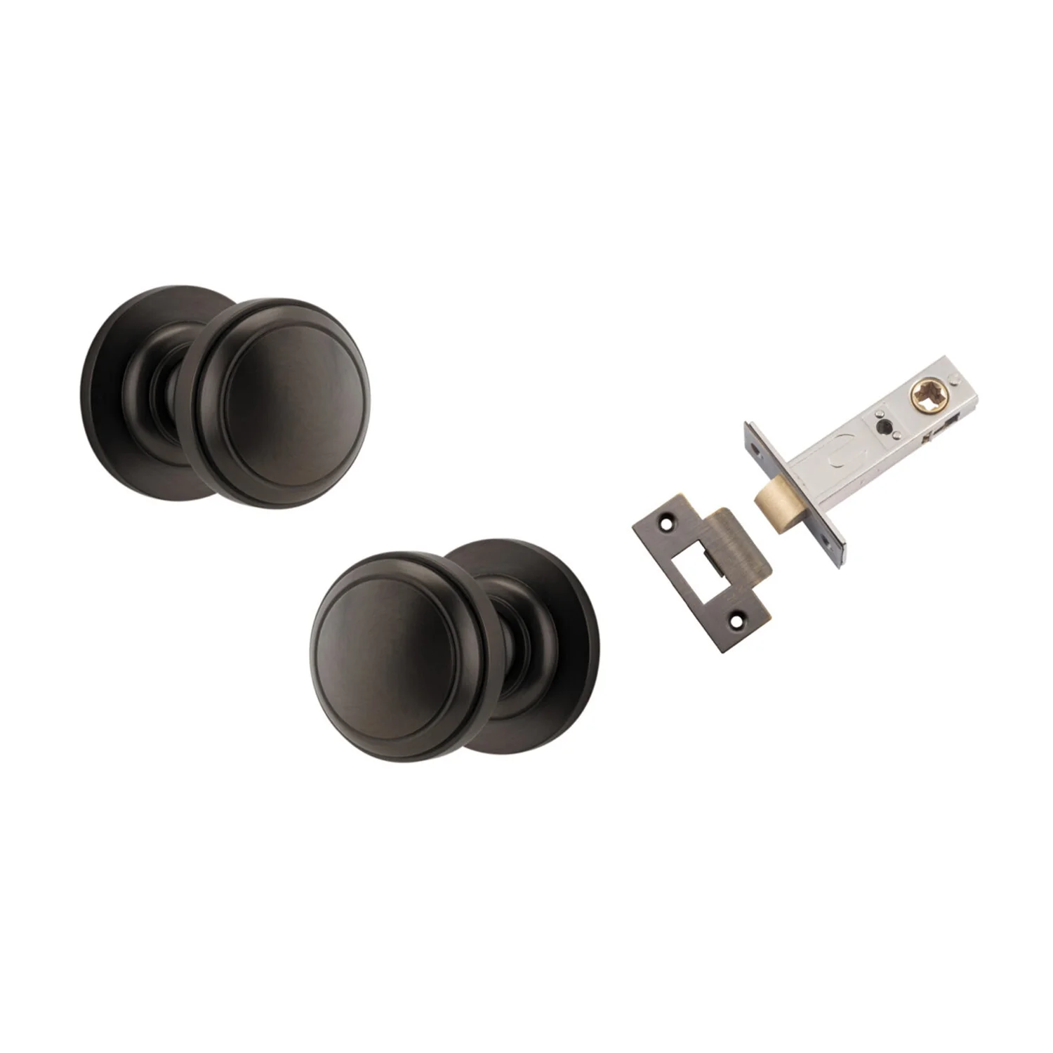 Iver Paddington Door Knob on Round Rose Passage Kit - Available in Various Finishes - Image 12