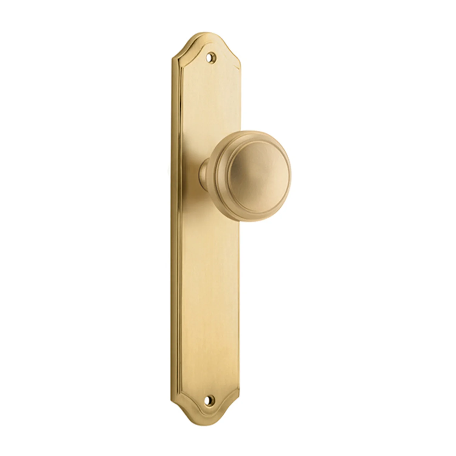 Iver Paddington Door Knob on Shouldered Backplate Brushed Brass - Image 3