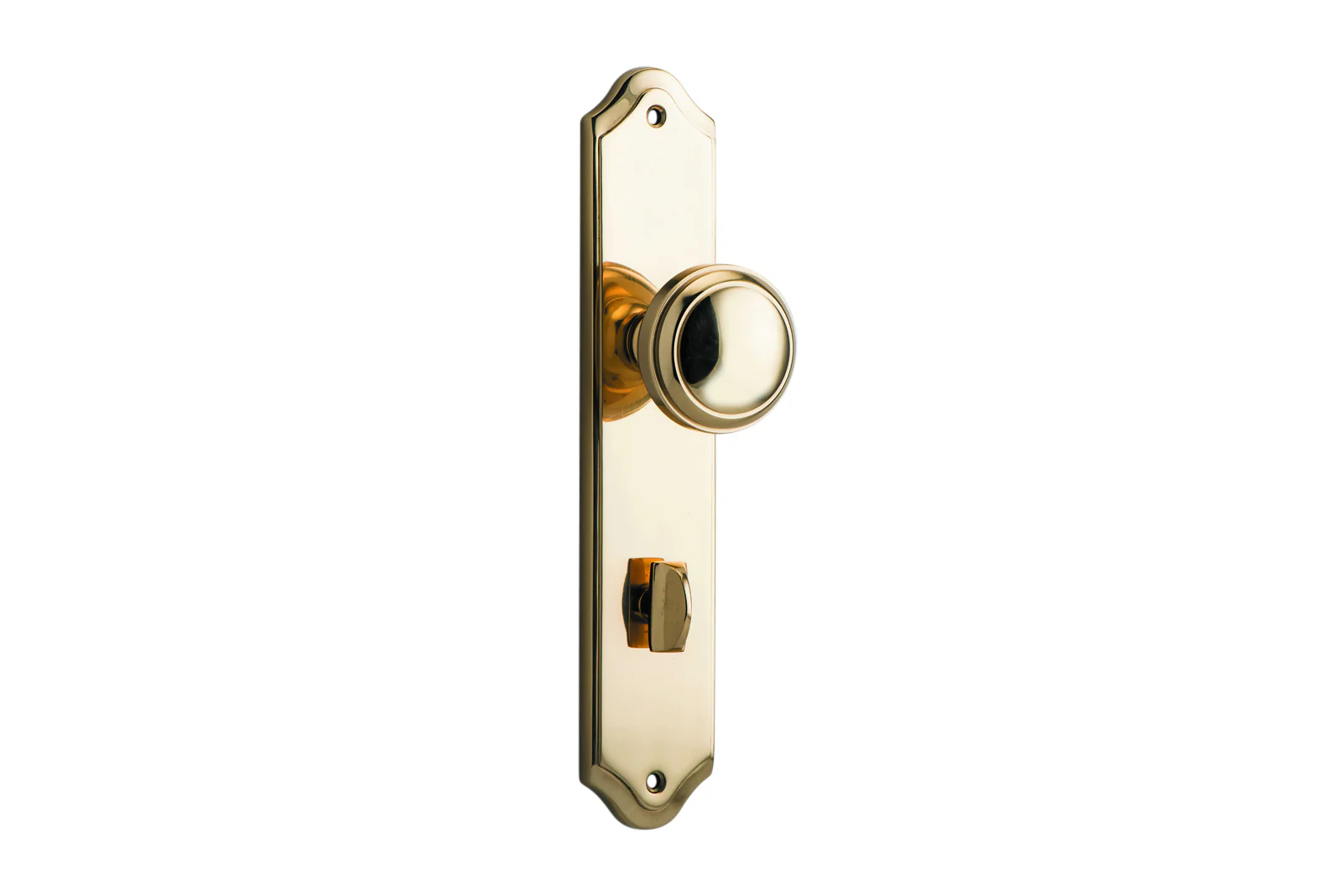 Iver Paddington Door Knob on Shouldered Backplate Polished Brass - Image 4