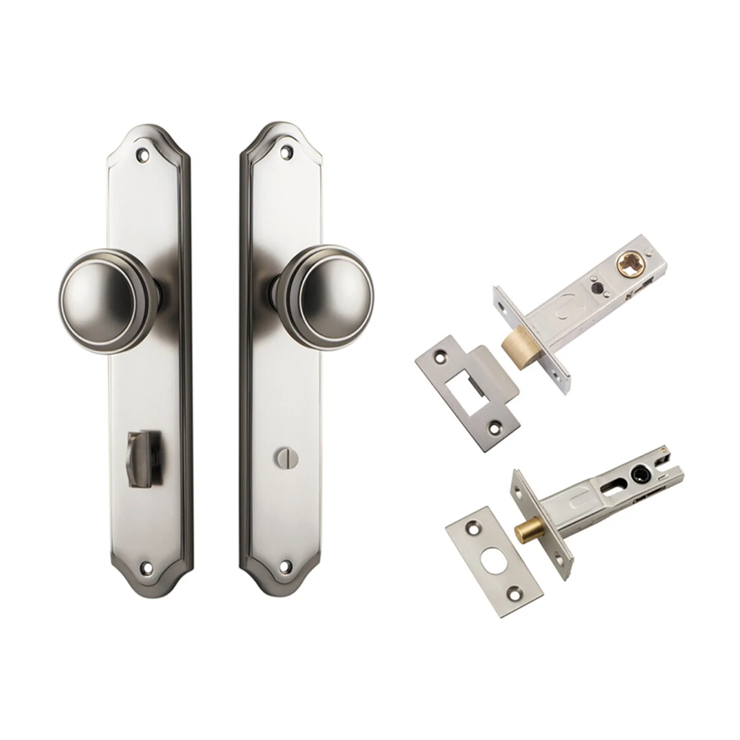 Iver Paddington Door Knob on Shouldered Backplate Privacy Kit with Turn - Image 12