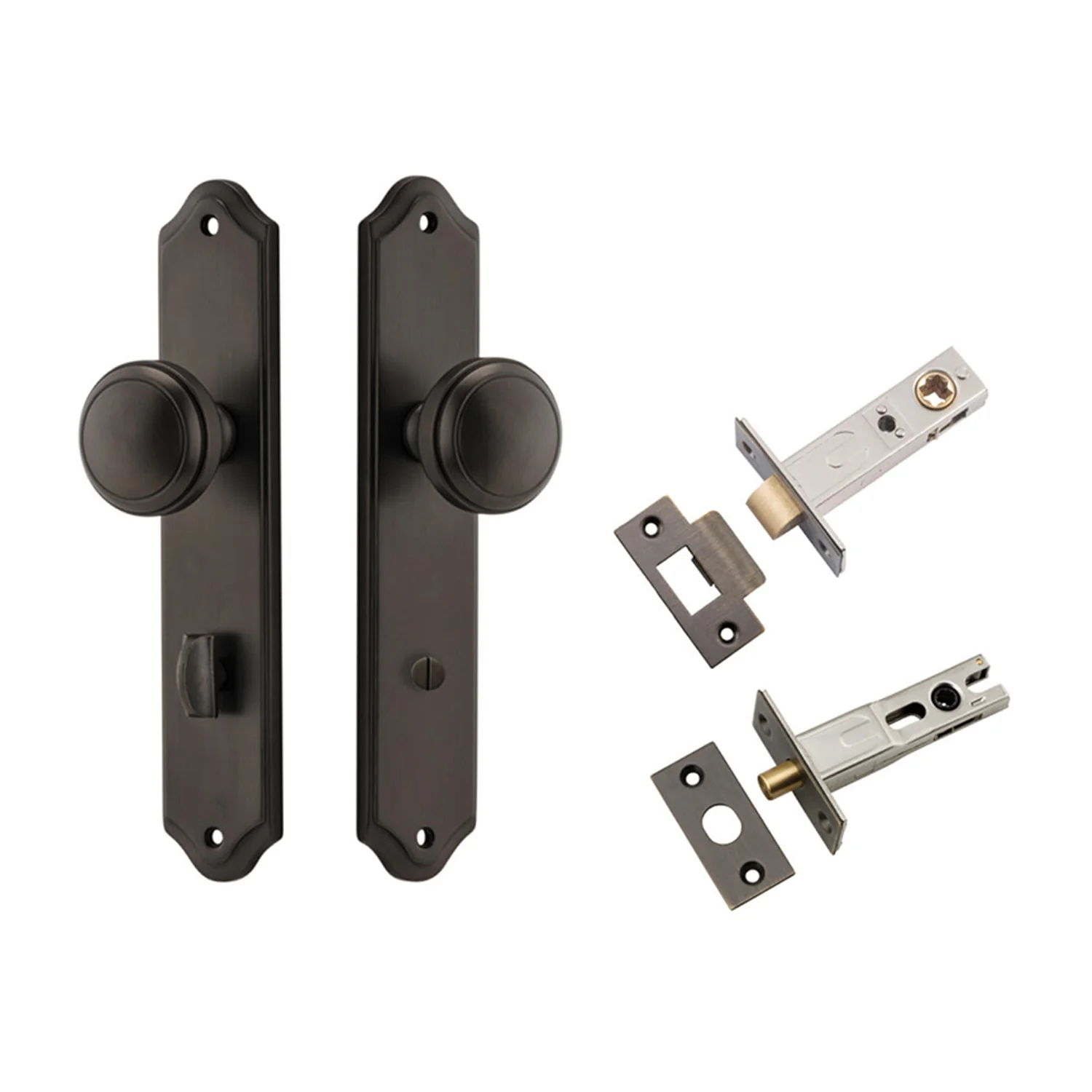 Iver Paddington Door Knob on Shouldered Backplate Privacy Kit with Turn - Image 13