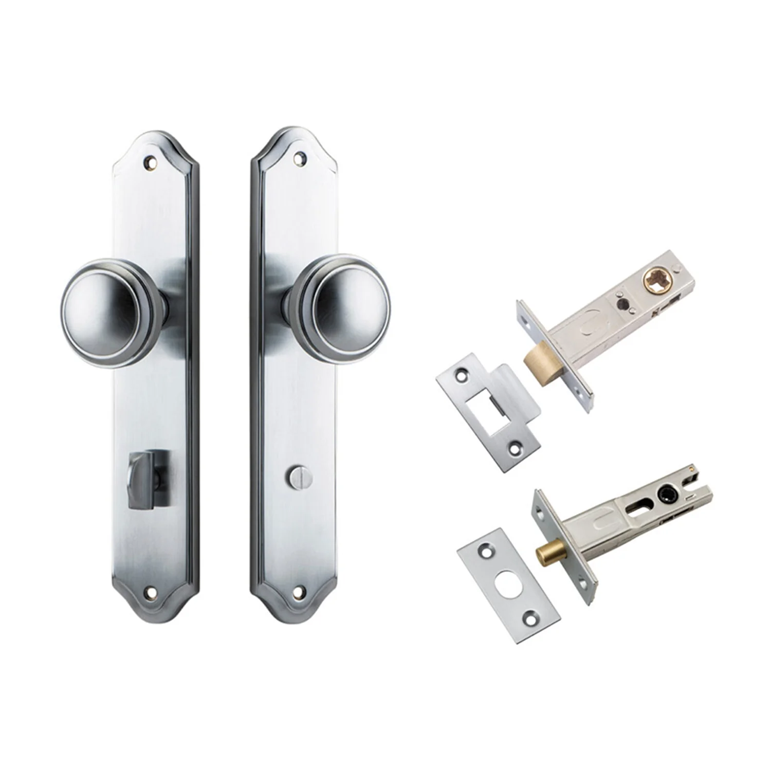 Iver Paddington Door Knob on Shouldered Backplate Privacy Kit with Turn - Image 6