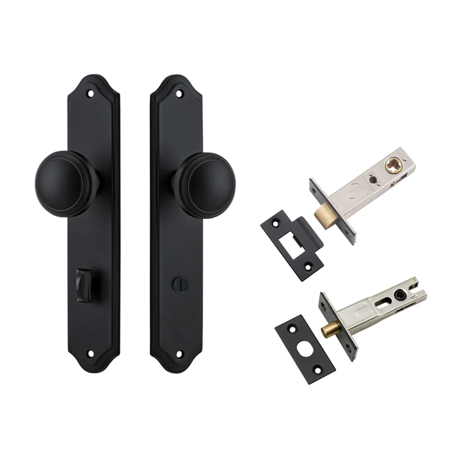 Iver Paddington Door Knob on Shouldered Backplate Privacy Kit with Turn - Image 8