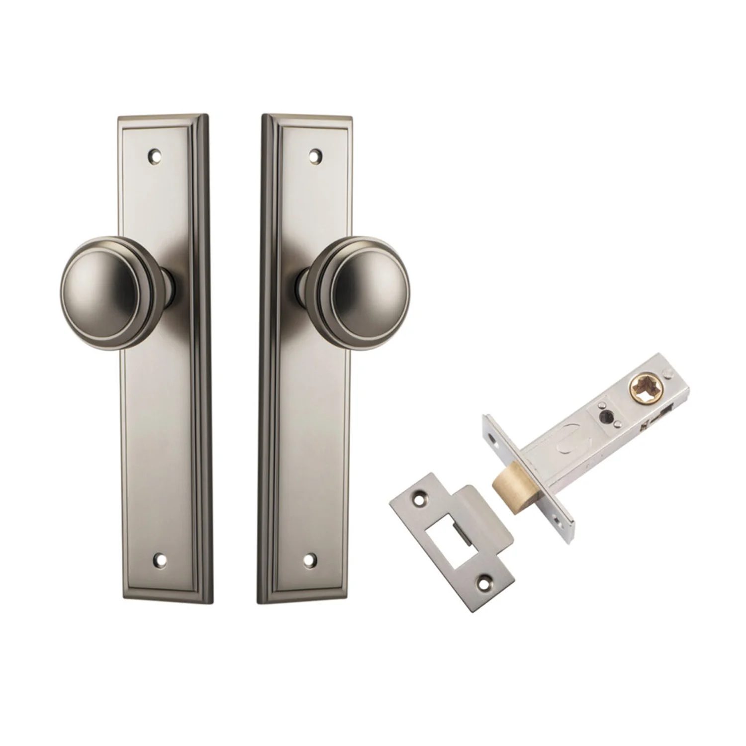 Iver Paddington Door Knob on Stepped Backplate Passage Kit - Available in Various Finishes - Image 11