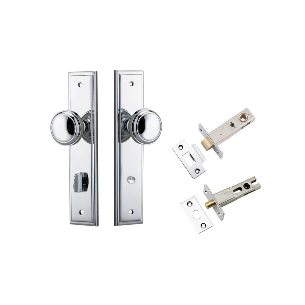 Iver Paddington Door Knob on Stepped Backplate Privacy Kit with Turn - Available in Various Finishes - Image 11