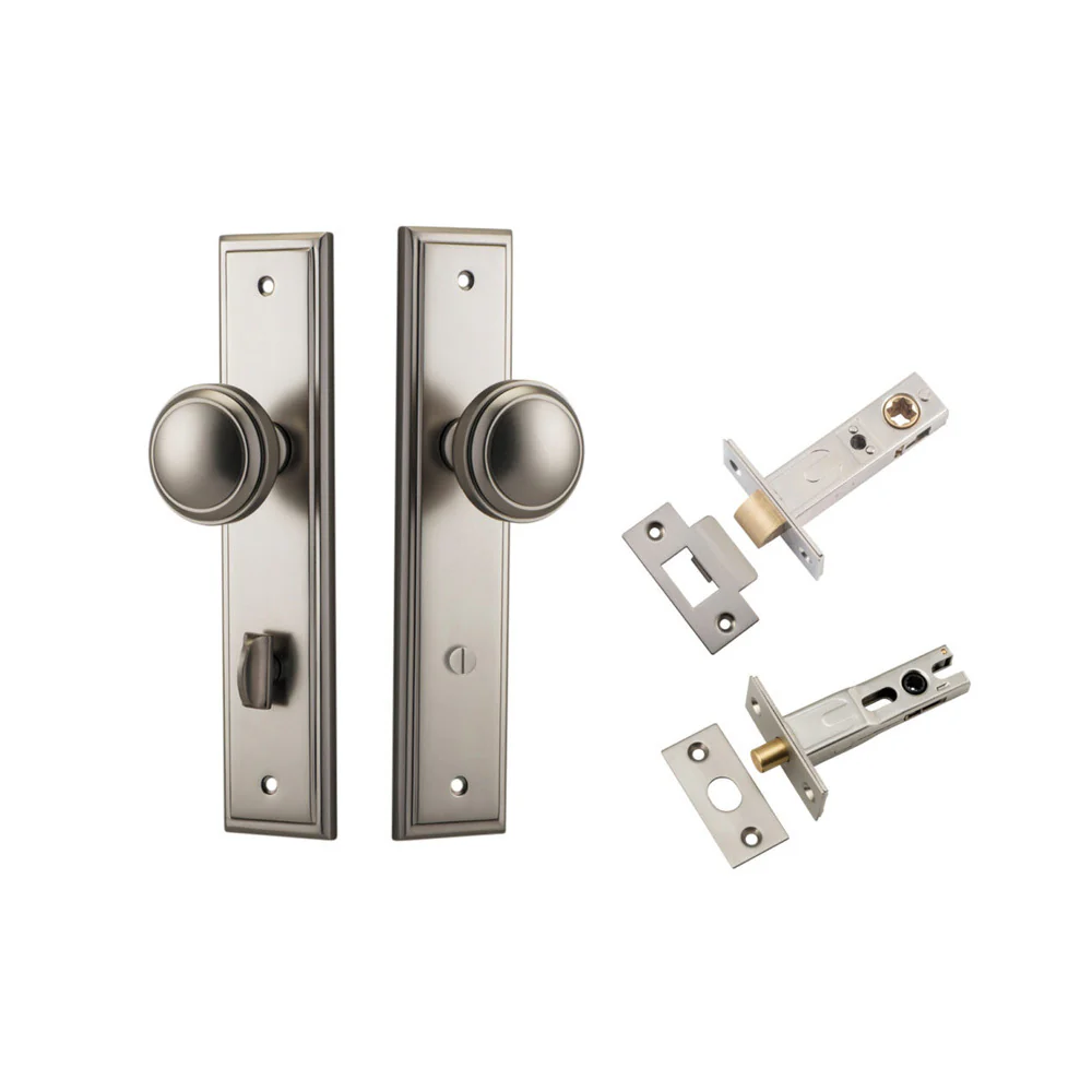 Iver Paddington Door Knob on Stepped Backplate Privacy Kit with Turn - Available in Various Finishes - Image 13