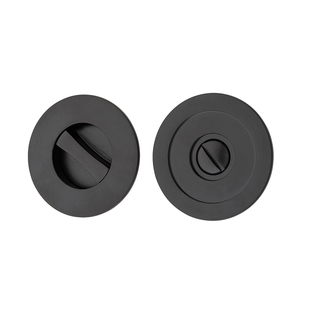 Iver Round Sliding Door Pull with Inbuilt Privacy Turn - Available in Various Finishes - Image 6