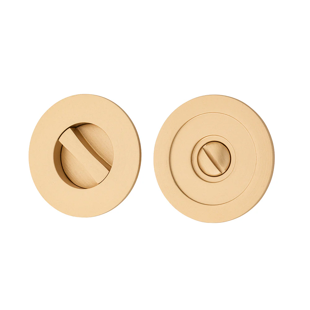 Iver Round Sliding Door Pull with Inbuilt Privacy Turn - Available in Various Finishes - Image 9